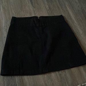 Free people black denim mini skirt